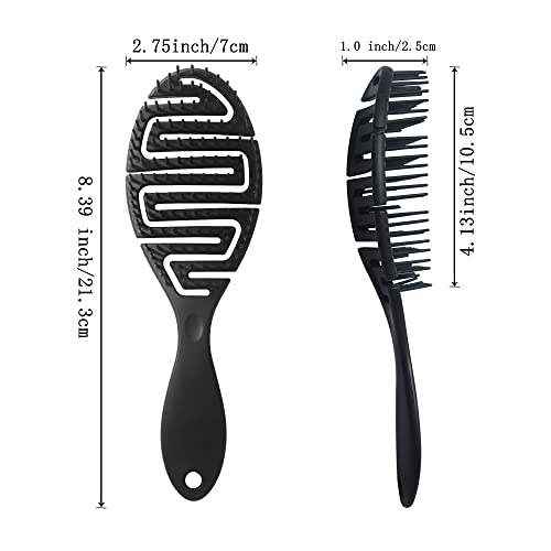 2 מארז שיער מברשת לנשים, מקצועי מהיר ייבוש פורקן סטיילינג מתנתק מברשת שיער עבור רטוב/יבש/מתולתל/עבה/ארוך/גלי/פגום