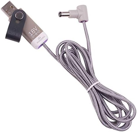 Myvolts Ripcord USB ל- 18V DC DC Power Cable תואם למגבר סטריאו של CR6S CR6S Micro-Crush PIX