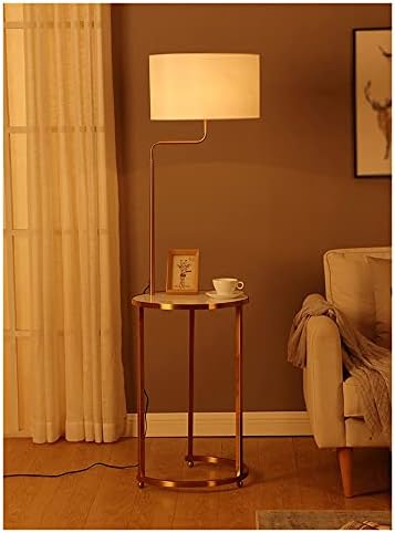 מנורת רצפת LED לשעון, שולחן השיש המינימליסטי המודרני המתאים לסלון חדר שינה ספה קפה שולחן קפה צמח צמח מנורת