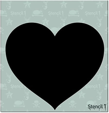 סטנסיל 1 קעקוע לב סטנסיל 6 איקס 6 - עמיד באיכות לשימוש חוזר סטנסילים עבור ציור ציור-קעקוע סטנסיל אהבת לב לקשט