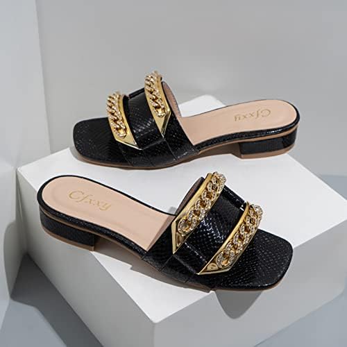 סנדלי גופף לנשים קיץ מתגנדר, סנדלים שטוחים של נשים אופנה נעליים פשוטות נוחות סנדלים רכים סנדלים