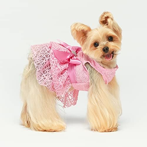 התאמה חמה מפואר כלב טול שמלה, כלב לכלבים קטנים ילדה, קל משקל רשת קיץ לחיות מחמד תלבושת, חתול הלבשה,