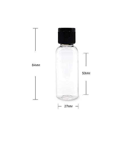 12 מארז 30 מיליליטר/1 עוז ברור פלסטיק בקבוק עם להעיף כובע ריק למילוי חוזר קוסמטי מדגם מכולות עבור