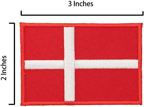 A -One - ויקינגים על תיקון מגן דגל דנמרק + תיקון דגל דנמרק, Patriotiske Frakkeplastre, unik personlig