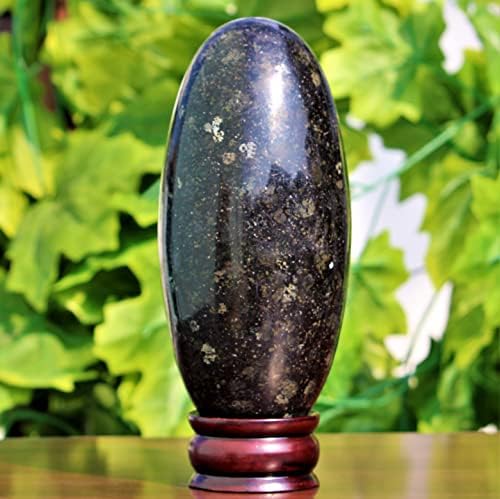 מלוטש טבעי שחור שחור גביש קוורץ צ'אקרס ריפוי מטאפיזי אבן גדולה לינגם מדיטציה פנג שואי אורה מקורה