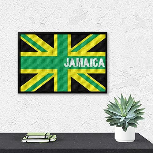ג'מייקה ג'מייקנית דגל הממלכה דגל יהלומים ערכות 5D DIY מקדחה מלאה ריינסטון אמנויות עיצוב קיר למבוגרים 8 X12
