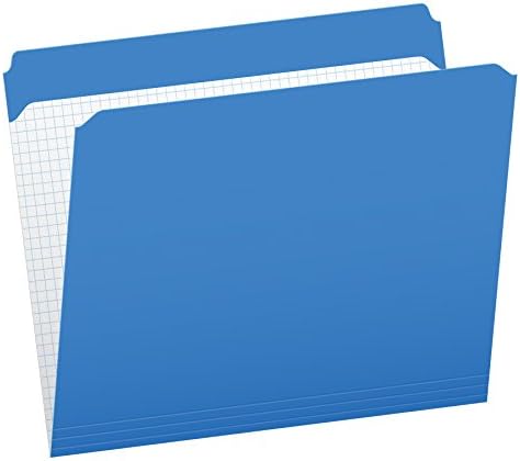 פנדפלקס צבע קובץ תיקיות עם פנים רשת, מכתב גודל, כחול, ישר לחתוך, 100