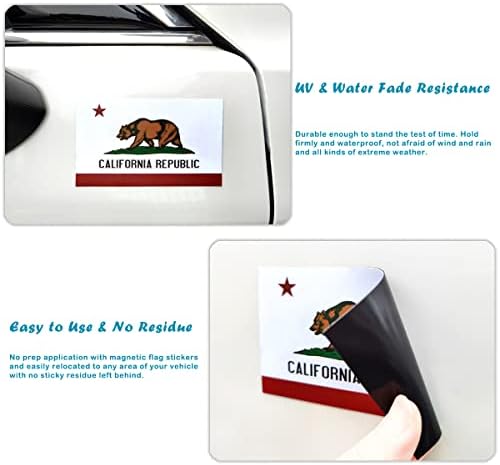 מדבקות מגנט דגל JBCD קליפורניה - למשאית רכב שטח לרכב