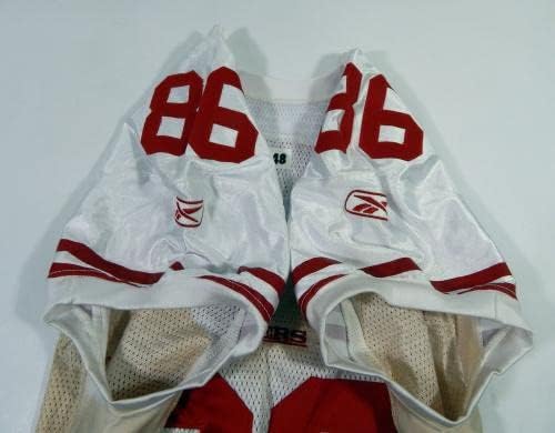 2011 סן פרנסיסקו 49ers בריאן ג'נינגס 86 משחק הונפק ג'רזי לבן 48 DP42642 - משחק NFL לא חתום משומש
