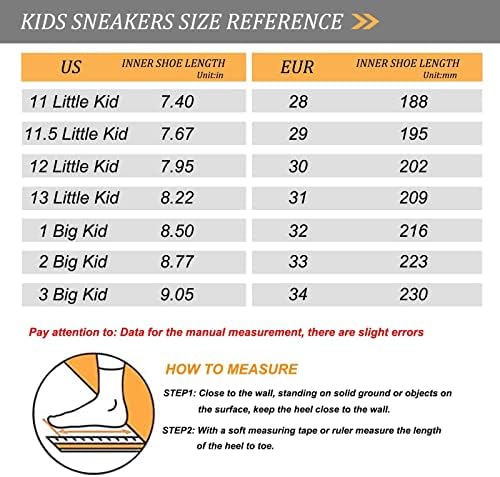 Showudesigns נעלי ריצה של ילדים בגודל 11-3 נעלי ספורט ריצה