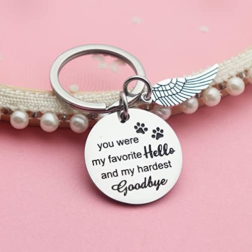 מתנות זיכרון לחיות מחמד אייליגן כלב חתול זיכרון מחזיק מפתחות מתנת אהדה לאובדן מזכרת לחיות מחמד טבעת מפתח לכלב