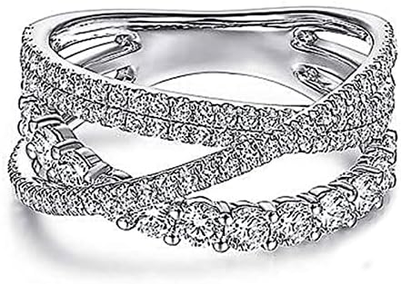 יסטו אופנה טבעות לנשים קווי טבעת עם יהלומים לנשים תכשיטים פופולרי אבזרים