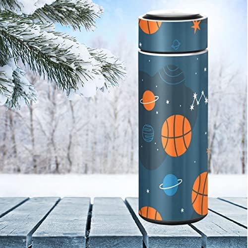 בקבוק מים קטנים של קטאקו 12 גרם, כוכב חלל כדורסל כדורסל מבודד בקבוק מים לקפה מים בקבוק נירוסטה