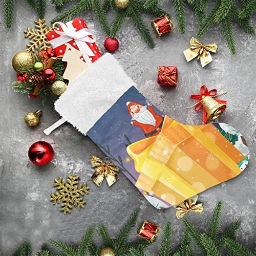 Pimilagu Santa Claus עם קופסת מתנה גדולה מגרבי חג המולד 1 חבילה 17.7 , תלויים גרביים לקישוט חג המולד