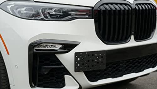 פגוש קדמי לגרוט רישוי לוחית רישוי הרכבה על BMW X7 2019-2022, ערכת מחזיק צלחות W ברגי בורג ייחודיים וכובעי