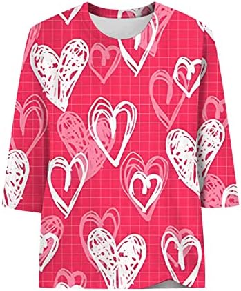 סווטשירטים של יום האהבה לנשים סוודרים גרפיים חולצות חג האהבה שמח חולצות סוודר צוואר