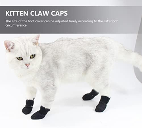 4 יחידות כלב לא להחליק גרבי כפת חתול מגן טופר כובעי לחתולים נגד שריטות אנטי חתול שריטה גרביים