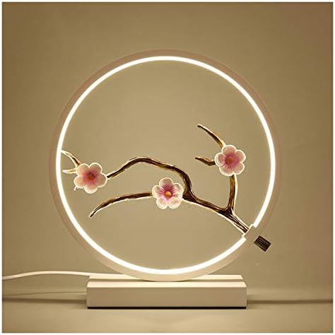 מנורת שולחן ATAAY, מנורת קריאה מנורת שולחן מעגל לעומק מנורה עגולה מודרנית, תאורה עיצובית ייחודית,