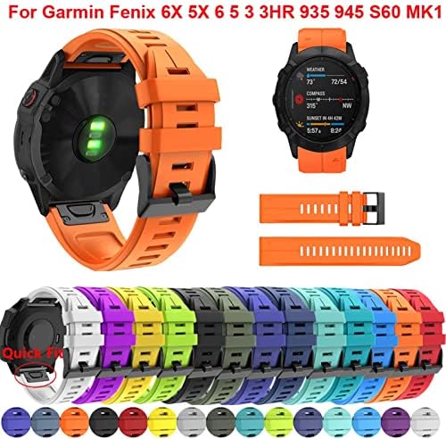 Saawee 26 22 20 ממ רצועת שעון עבור Garmin Fenix ​​7 7x 7S צפה מהיר שחרור מהיר סיליקון Easyfit Strap Strap