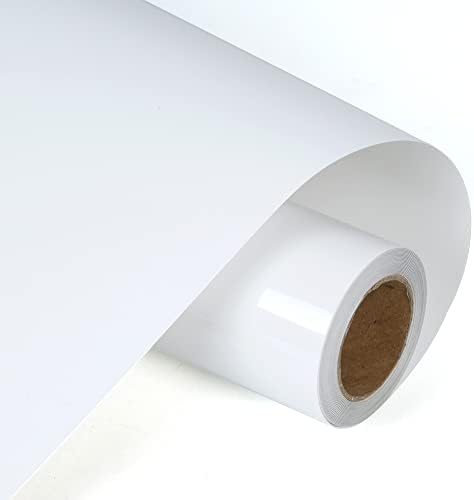 רנליטונג לבן ברזל על ויניל 12 אינץ ' על ידי 10 רגל רול העברת חום ויניל עבור חולצת טריקו ויניל לחמניות