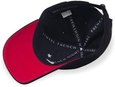 סיוט צרפתי-כובעי גברים ונשים-סגירת אבזם מתכווננת - כותנה מוברשת-לוגו רקום לבן