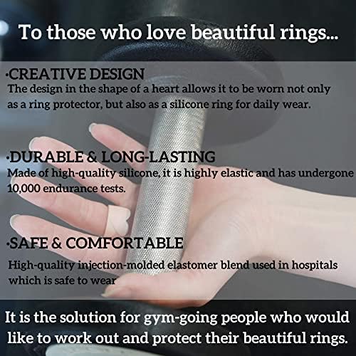 טבעת מגן עבור עבודה החוצה 4 יחידות סיליקון טבעת משמרות עבור גברים ונשים לב בצורת חתונה להקות