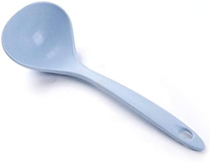 Na Straw Straw Spoon כף בית ידית ארוכה כף כף מטבח כלים פלסטיק מעבה דייסה גדולה כף כחול