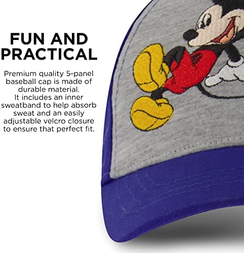 דיסני בני בייסבול כובע, מיקי מאוס מתכוונן פעוט כובע, גילים 2-4 או ילד כובעים לילדים גילים 4-7
