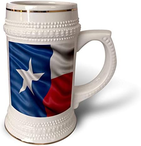 דגל מדינת טקסס 3 את טקסס - סטיין ספל, 18oz, 22oz, לבן