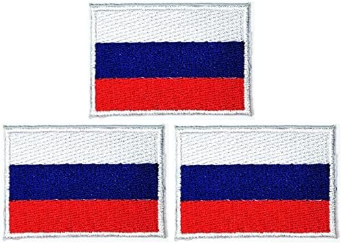קליינפלוס 3 יחידות. 1.2 על 1.7 אינץ'. רוסיה דגל רקום תיקון צבאי טקטי דגל סמל אחיד לתפור ברזל על תיקוני