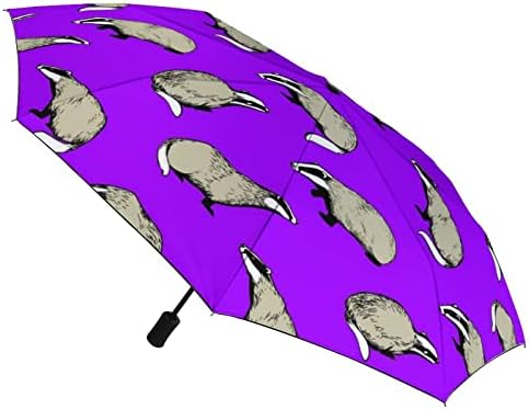 דפוס גיריות חמוד מטריית נסיעות אטומה לרוח 3 קפלים מטרייה מתקפלת אוטומטית לגברים נשים