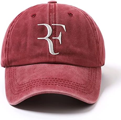 רוג ' ר פדרר כובע רקום אבא כובע לגברים ונשים כותנה מתכוונן בייסבול כובע