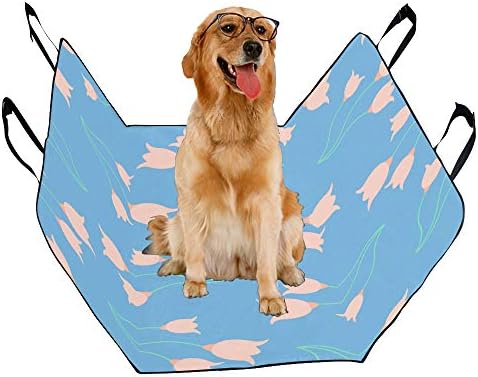 עיצוב מותאם אישית כיסוי מושב כלב בסגנון טבעי פרחי הדפסת כיסויי מושב לרכב לכלבים עמיד למים