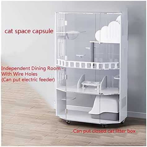 חתול בית / חתול דירה פנורמי שקוף יוקרה חתול וילה חתול כלוב אקריליק חתול ארון שאינו זכוכית ארון תצוגה