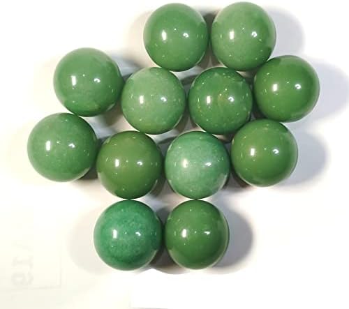 כדורי קריסטל ירוקים של אוונטורין, אנרגיית ריפוי מלוטשת כדורי אבן חן מינרלים עבור רייקי צ'אקרה