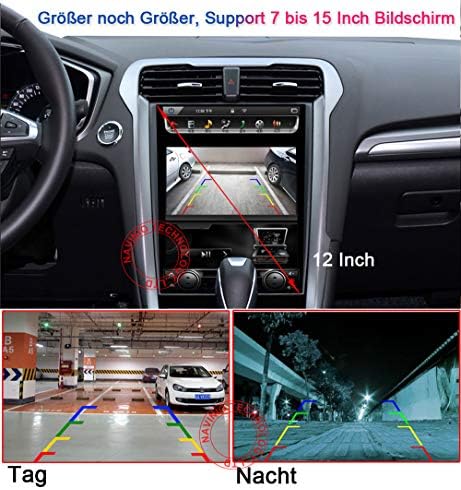 HDMEU עמיד למים מצלמת גיבוי צבעי רכב אחורי תצוגה אחורית מצלמה 170 מעלות צלחת זווית זווית לוחית עם ראיית לילה