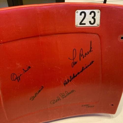 סטן מוסיאלי בוב גיבסון לו ברוק אוזי חתום על סנט לואיס קרדינלס מושב JSA - MLB חתימה חתימה שונות של פריטים