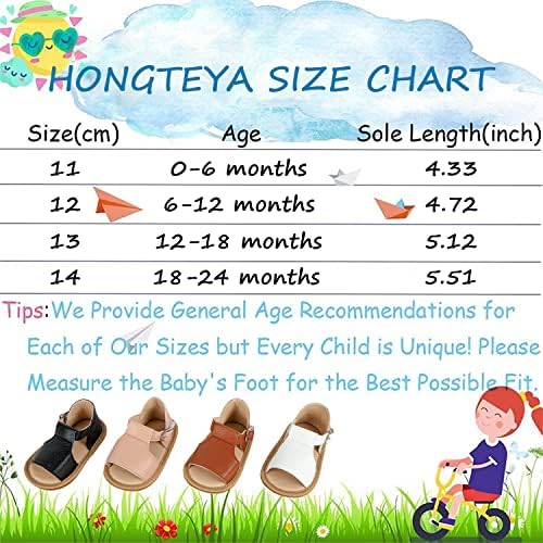 הונגטייה בנות תינוקות סנדלים 0-24 חודשים פעוט נעלי תינוק קיץ סולית גומי ללא החלקה, נעלי הליכה