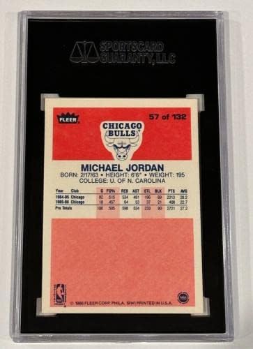 מיכאל ג'ורדן 1986 כרטיס טירון פליי 57 SGC מדורגת 9.5 RC - כרטיסי טירון של כדורסל כדורסל