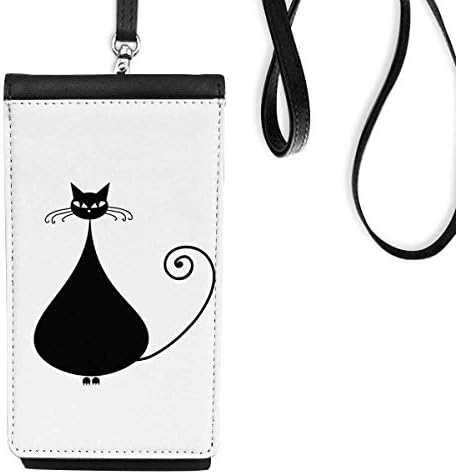 חובב חתולים שחור ליל כל הקדושים מתאר ארנק טלפון ארנק תלייה כיס נייד כיס שחור