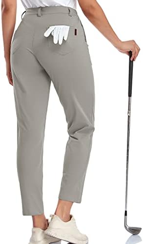 מכנסי גולף לנשים רזים מתאימים לנשים אימון אימון שמלת יוגה מכנסיים עבודה מזדמנת של בוגת בגדי גולף בכיסי