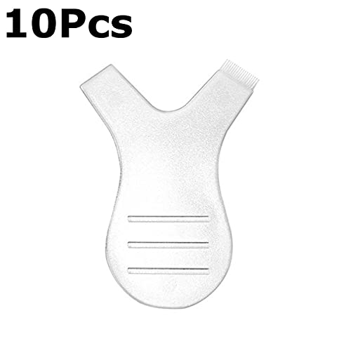 צורת פלסטיק צורה מברשת ריסים מברשת ריסים מתיר כלי איפור מברשת עם 2 ראשי הבדל, 10 יחידות