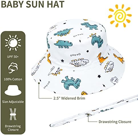Fynnsure תינוק ילד כובע שמש כובעי תינוקות UPF 50+ פעוט כובע שמש כובע תינוק כובעי כובעי ילדים חוף