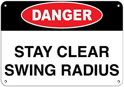 סכנה 1 הישאר ברור ברדיוס רדיוס ויניל מדבקה מדבקה 8