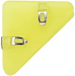 ביסבאי רב תכליתי מסמך קליפ שקוף צהוב משולש ספר דף פינת קליפ, מתאים עבור משרד 20 יחידות