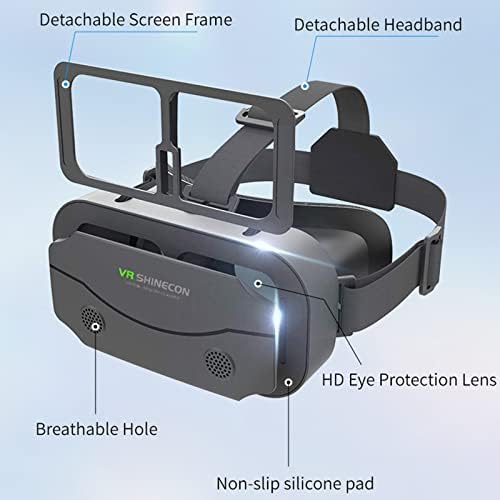 ק1קלו 1080 פ 3 משקפי מציאות מדומה רכובים על ראש משקפי מציאות מדומה 3 ד, 600 תמיכה בקוצר ראייה, 360 תמיכה בחוויה