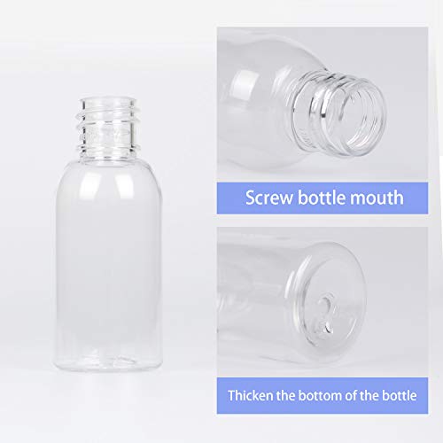 קופסת טרנדים 6 מארז בקבוקי פלסטיק ריקים עם כובע הפוך לשמפו, קרמים, סבון גוף נוזלי, קרם