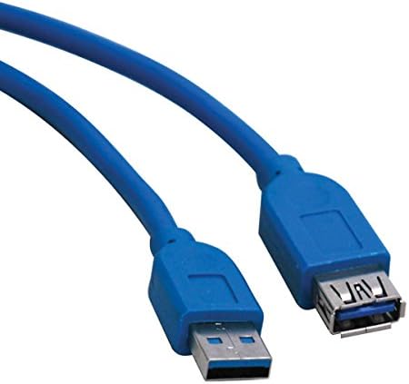 Tripp Lite 6 מטר USB 3.0 מהירות סופר מהירות 5GBPS כבל הרחבה 6 רגל, כחול 6 '