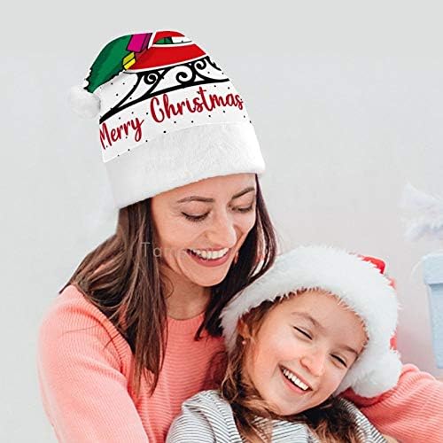 חג המולד סנטה כובע, החג שמח מתנה על מזחלת חג המולד חג כובע למבוגרים, יוניסקס נוחות חג המולד כובעי