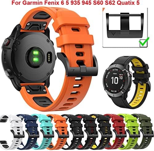 Bkuane Silicone Watchband for Garmin Fenix ​​7 Watch Smart Watch מהיר צמיד כף יד ל- Garmin Fenix ​​6 5 Plus
